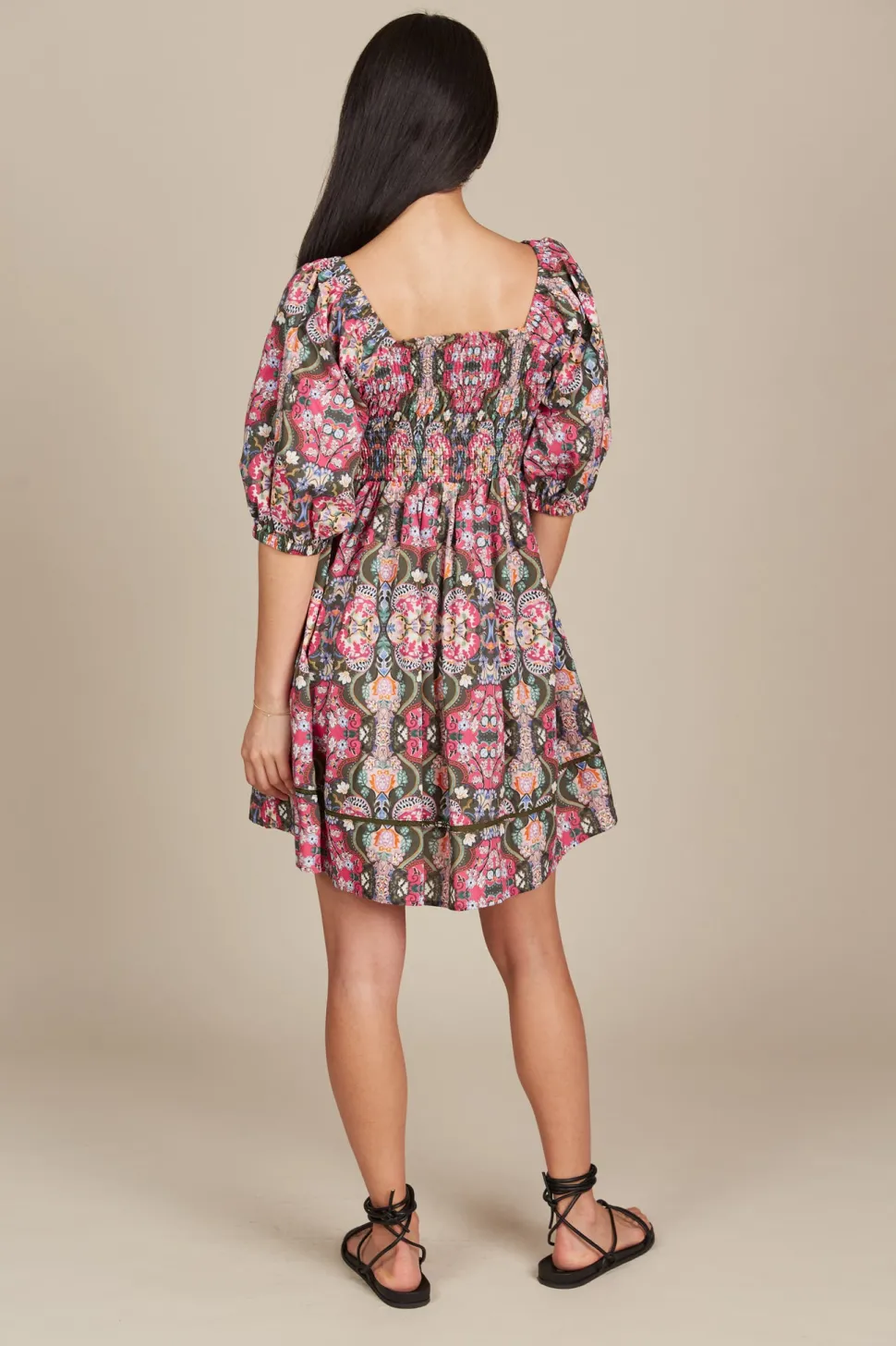 isle_of_mine__remi_mini_d_8.webp Isle of Mine - Remi Mini Dress - Olive Fleuron