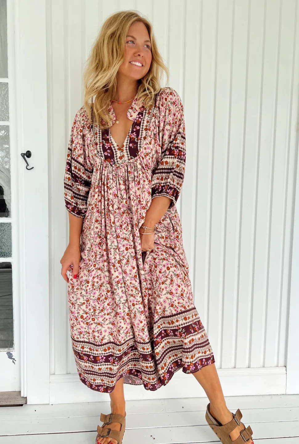 jaase__madelene_print_boh_0.webp Jaase - Madelene Print Boheme Midi Dress