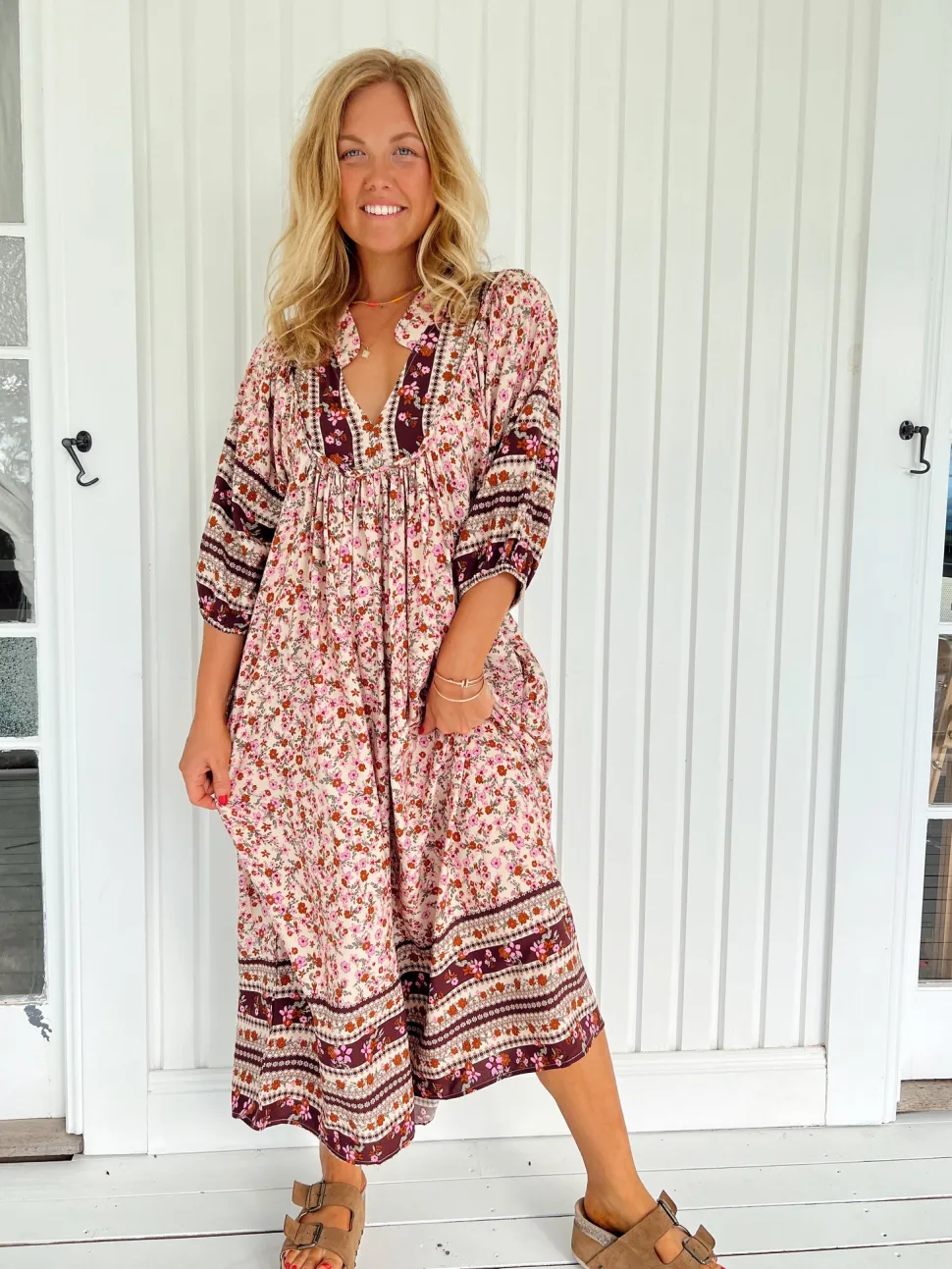 jaase__madelene_print_boh_1.webp Jaase - Madelene Print Boheme Midi Dress