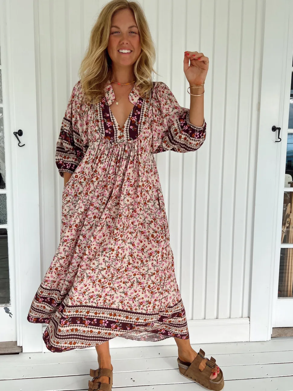 jaase__madelene_print_boh_2.webp Jaase - Madelene Print Boheme Midi Dress