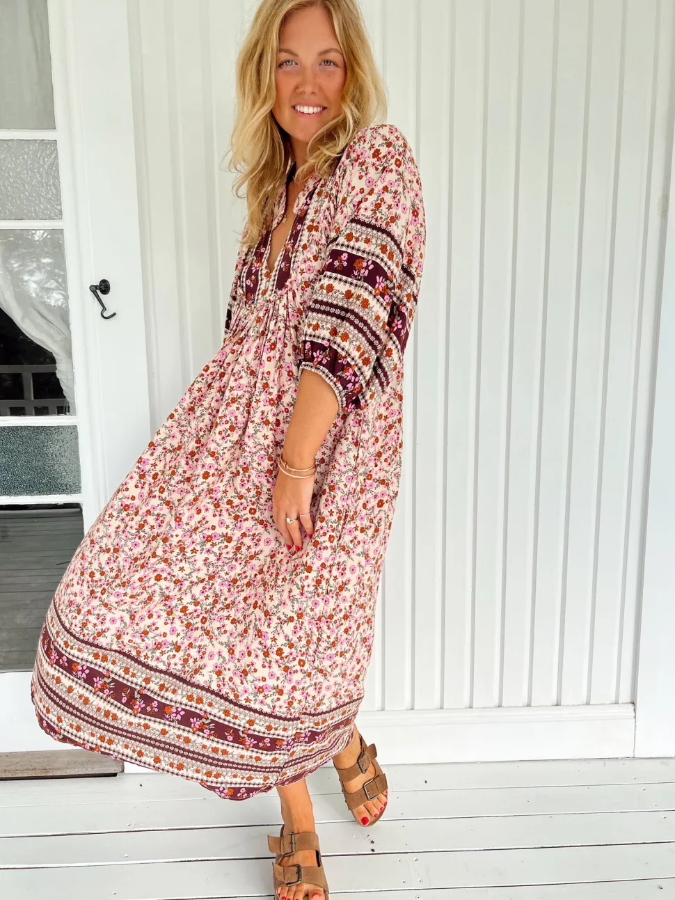 jaase__madelene_print_boh_3.webp Jaase - Madelene Print Boheme Midi Dress