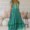 Jaase - Tranquility Print Carmen Maxi Dress