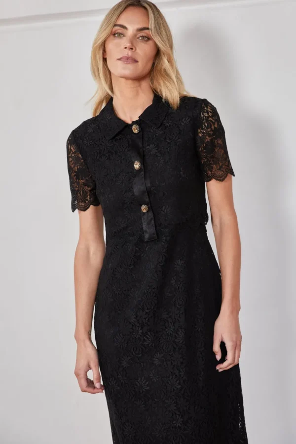 MA Dainty - BLOOM - Dress - Black Lace DTY03891