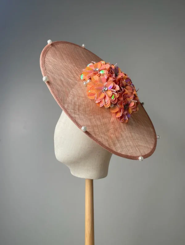 Melanie Ferrero - Peach Fuzz Apricot Sequinned Saucer