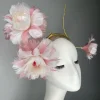 Melanie Ferrero - Pink White Tri Feather Flowers