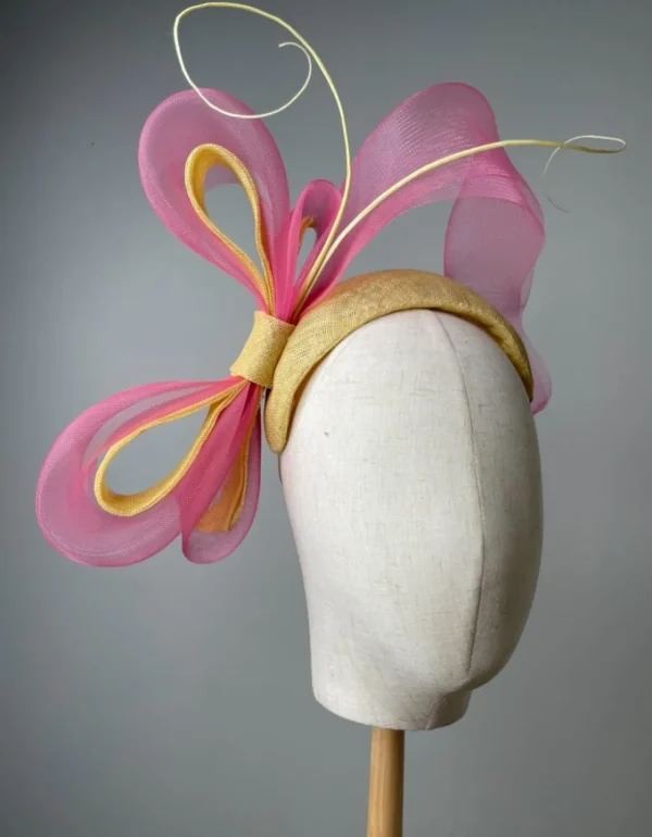 Melanie Ferrero - Pink Yellow Bandeau with Big Bow