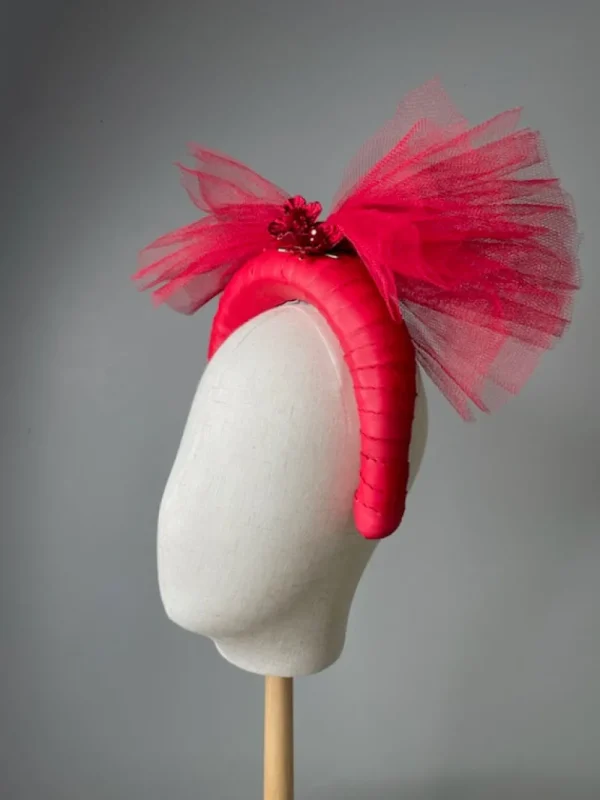 Melanie Ferrero - Red Leather band with bow