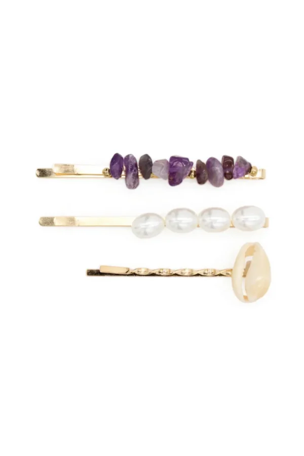 Morgan & Taylor - Amethyst Ciello Hair Clip Set FINAL SALE