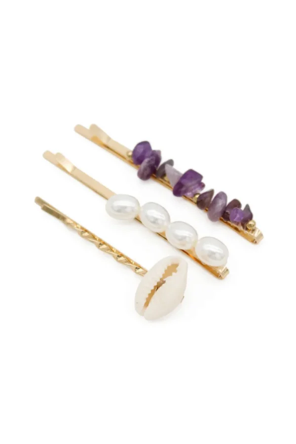 Morgan & Taylor - Amethyst  Ciello Hair Clip Set FINAL SALE