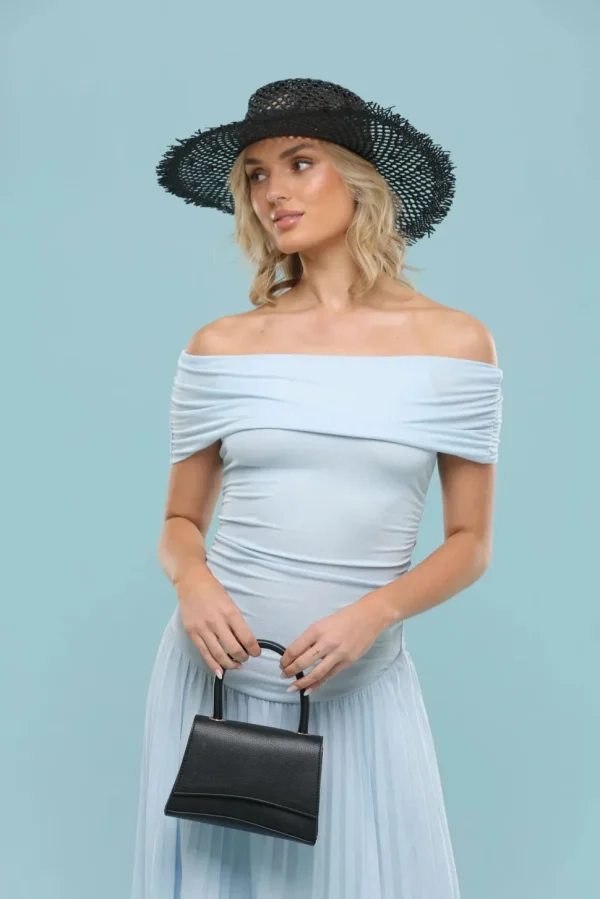 Morgan & Taylor - Black Cami Boater HM1018
