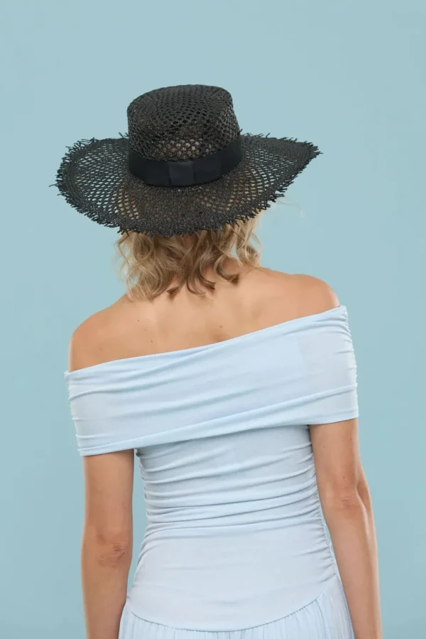 Morgan & Taylor - Black Cami Boater HM1018