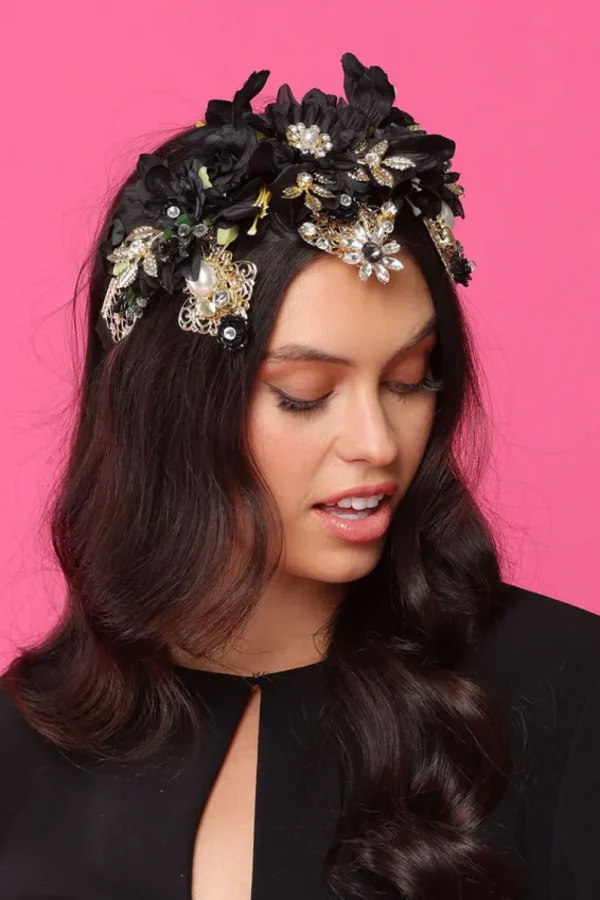 Morgan & Taylor - Black Violet Headpiece