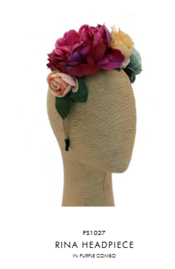 Morgan & Taylor - Floral Purple Combo Rina Headband FS1027
