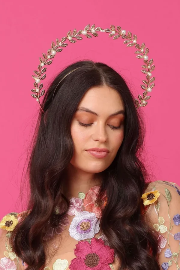 Morgan & Taylor - Gold Juliet Halo Headband FS1065
