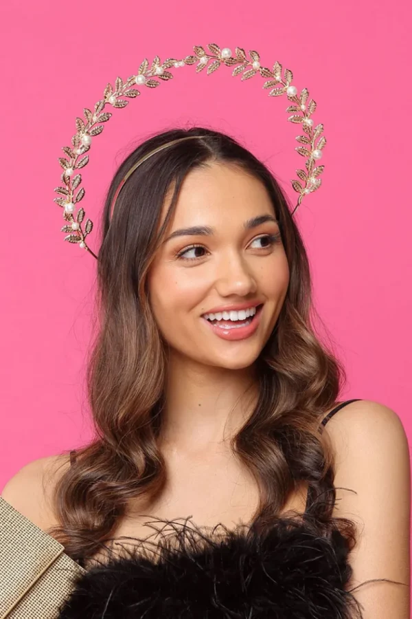 Morgan & Taylor - Gold Juliet Halo Headband FS1065
