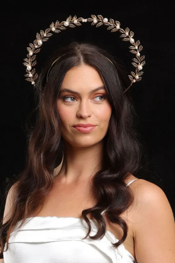 Morgan & Taylor - Gold Juliet Halo Headband FS1065