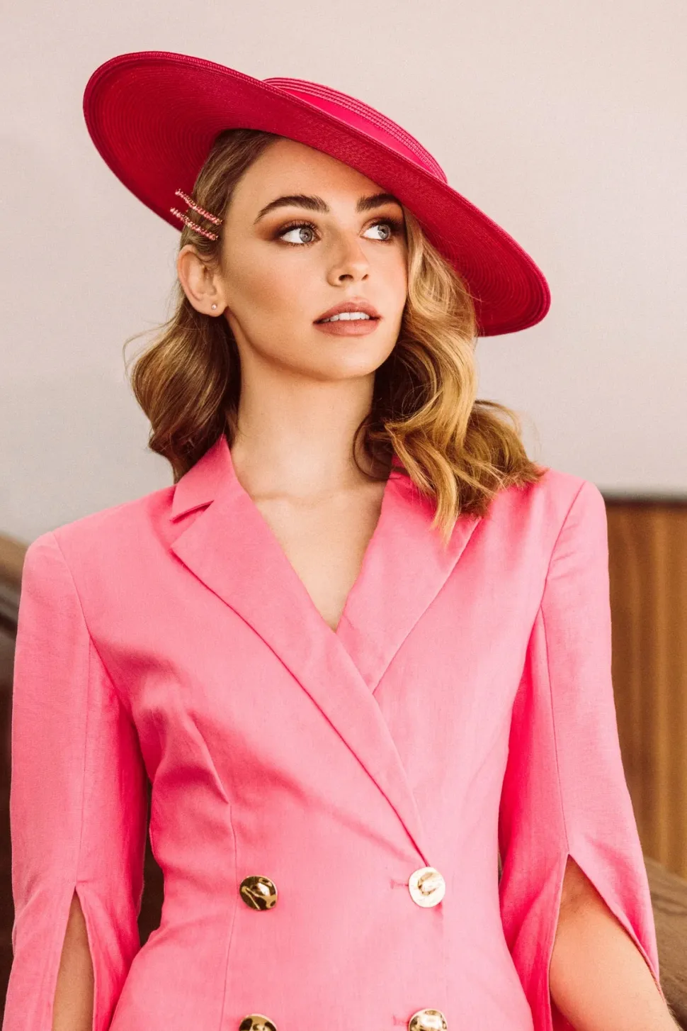 morgan__taylor__hot_pink__2-1.webp Morgan & Taylor - Hot Pink Macy Boater HM764