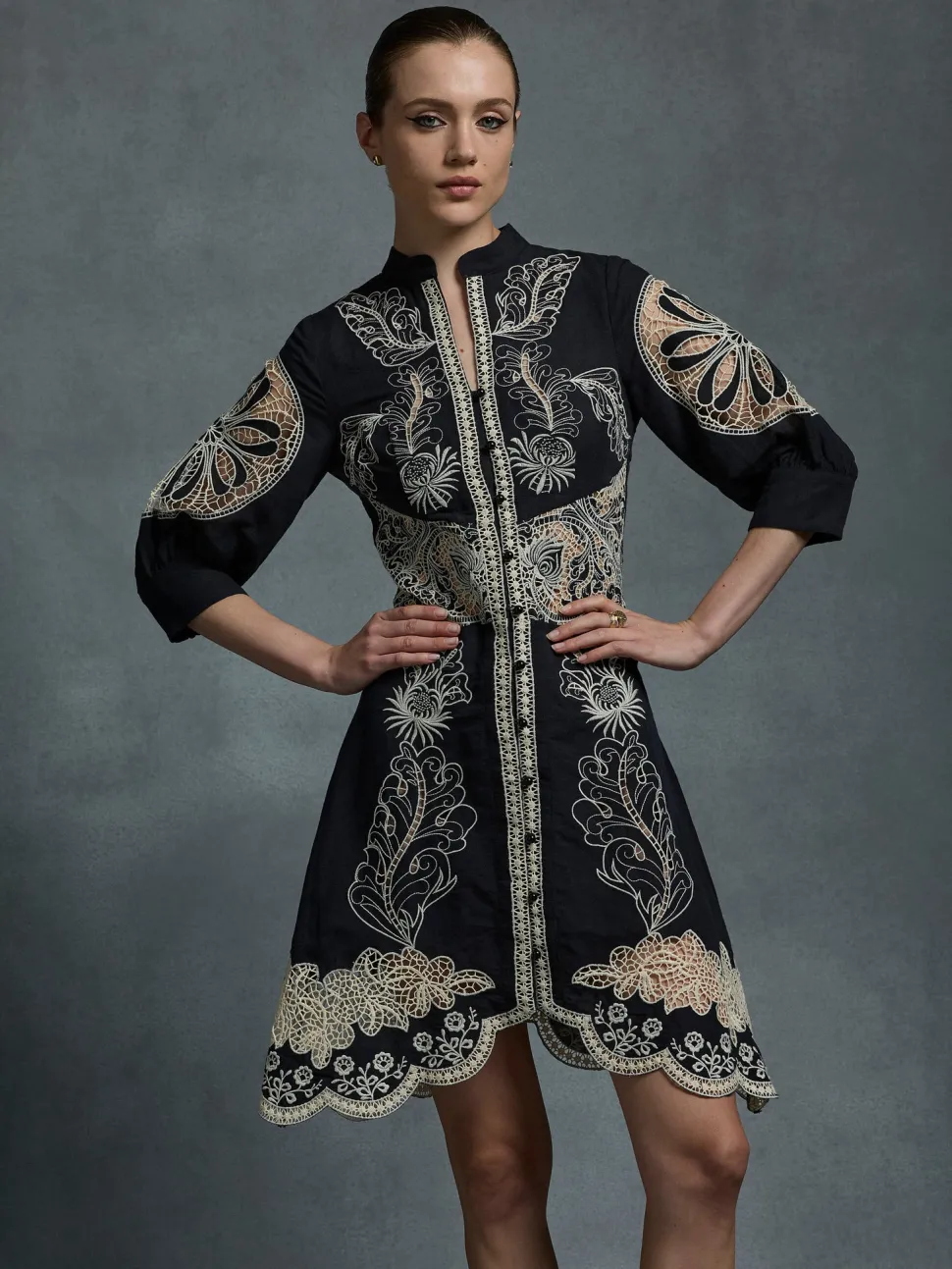moss__spy__alma_short_dre_1.webp Moss & Spy - Alma Short Dress - Black