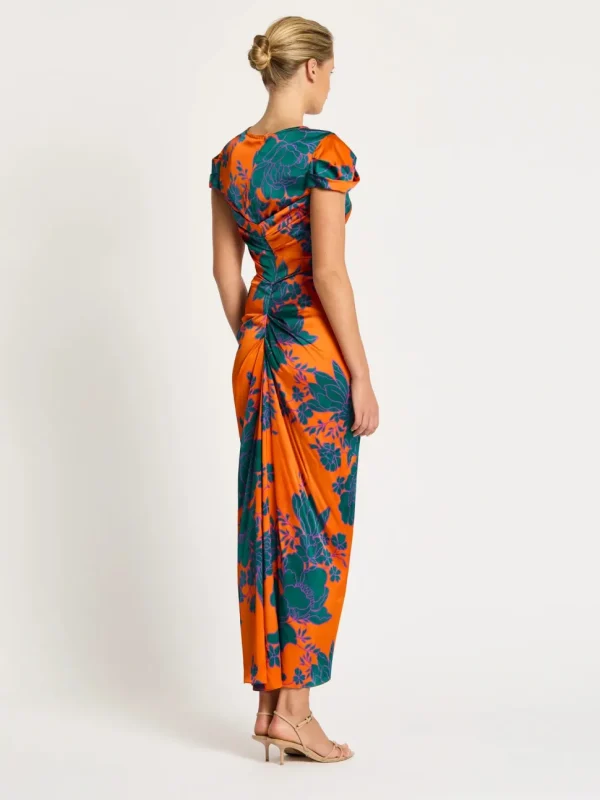 Moss & Spy - Calista Midi Dress - Tangerine Teal