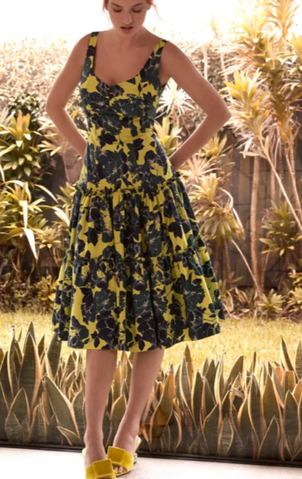 Moss & Spy - Catalina Sleeveless Dress - Navy Citrus FINAL SALE