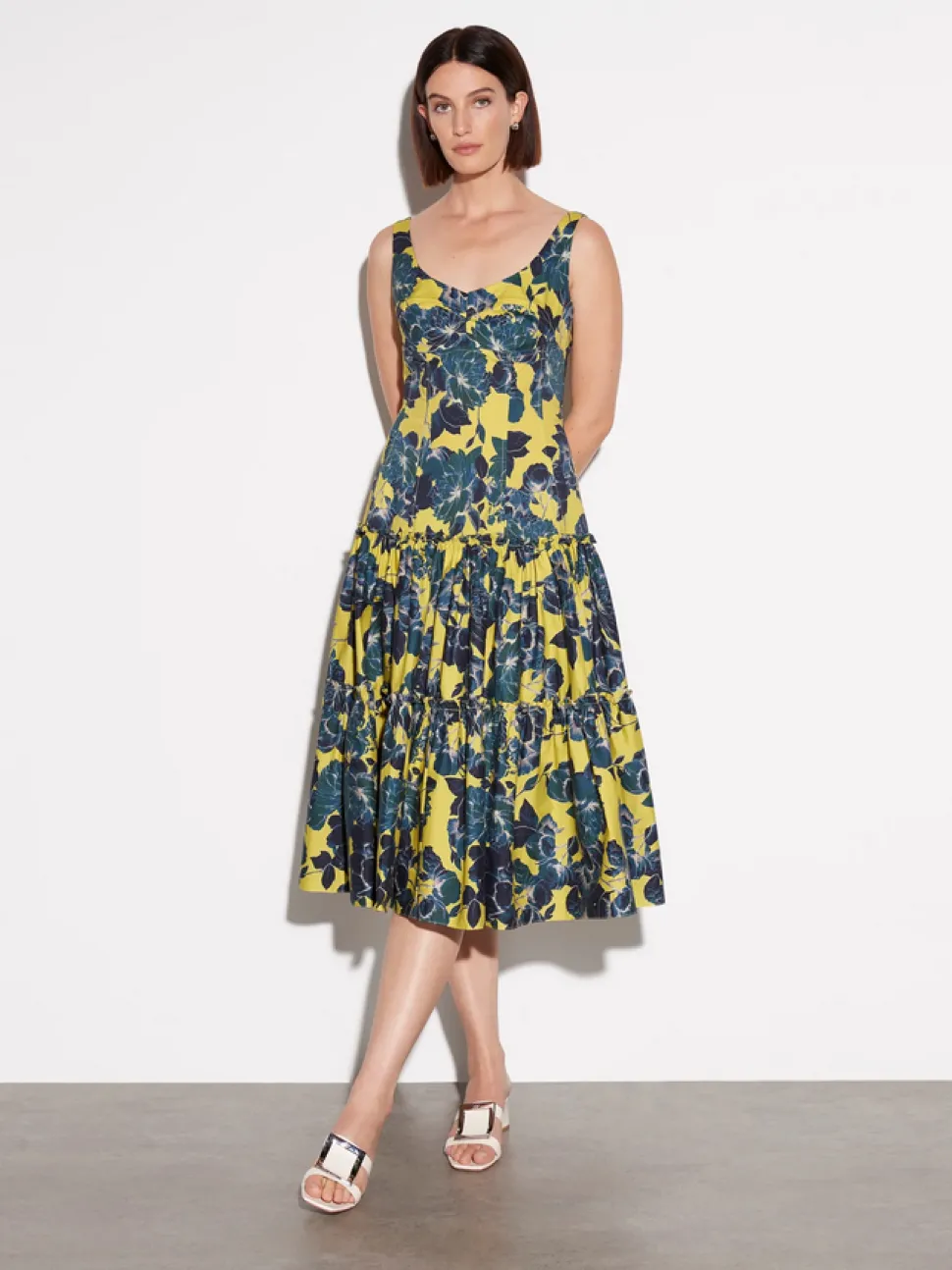 moss__spy__catalina_sleev_1.webp Moss & Spy - Catalina Sleeveless Dress - Navy Citrus FINAL SALE