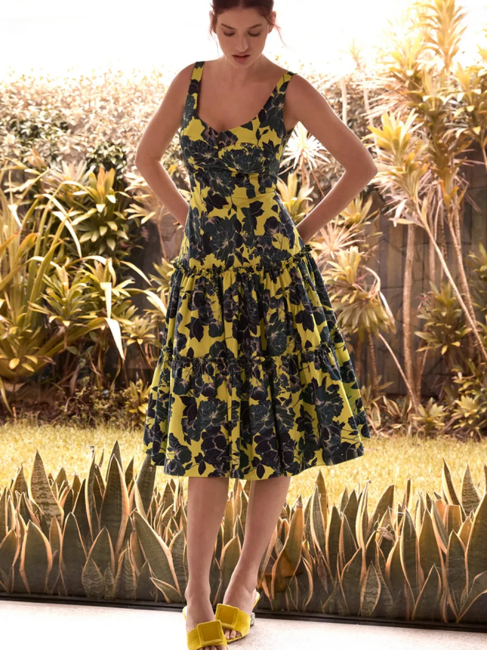 moss__spy__catalina_sleev_4.webp Moss & Spy - Catalina Sleeveless Dress - Navy Citrus FINAL SALE