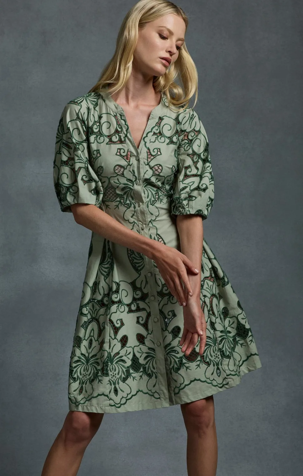 moss__spy__gemma_short_dr_0.webp Moss & Spy - Gemma Short Dress - Leaf Green FINAL SALE