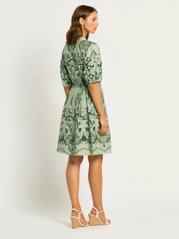 Moss & Spy - Gemma Short Dress - Leaf Green FINAL SALE