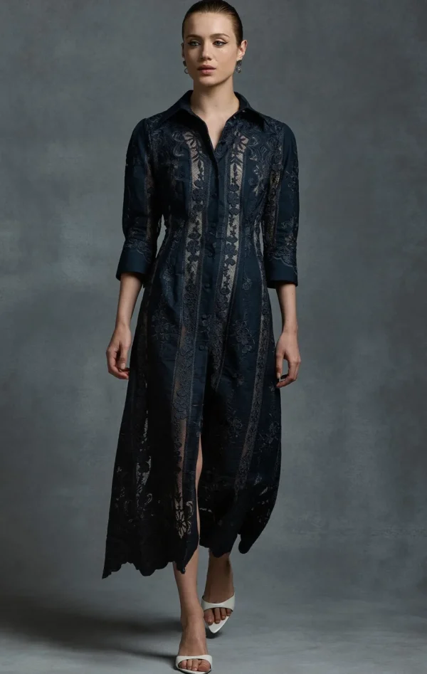 Moss & Spy - Kristen Shirt Dress - Midnight