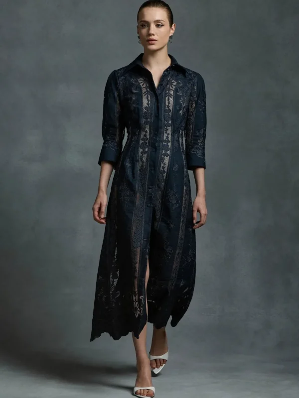 Moss & Spy - Kristen Shirt Dress - Midnight