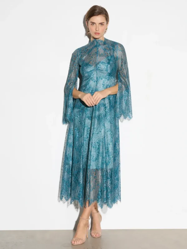 Moss & Spy - Sapphire Dress - Deep Aqua Gold FINAL SALE