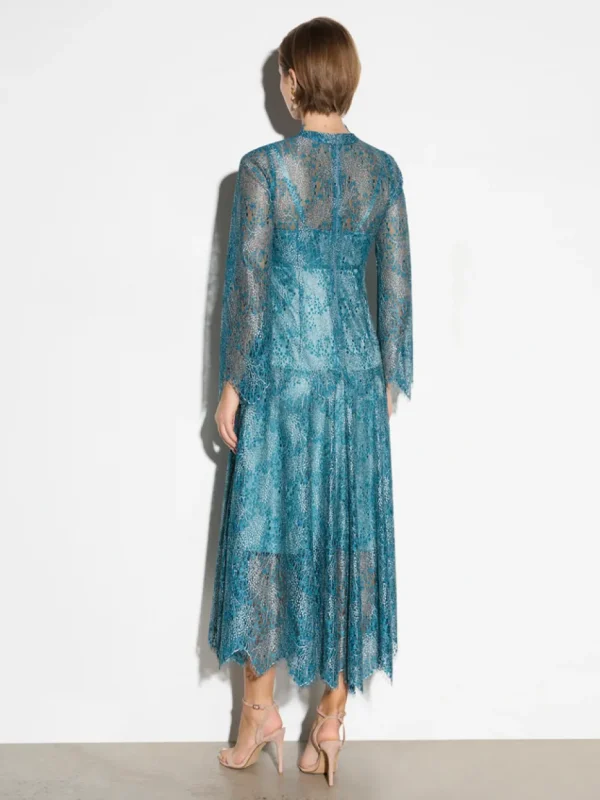 Moss & Spy - Sapphire Dress - Deep Aqua Gold FINAL SALE