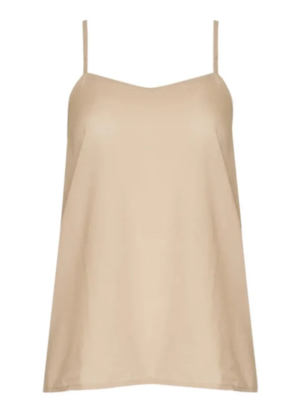 Naudic - Cotton Cami Tank Top - Moonbeam or White