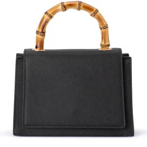 Olga Berg - BLACK HARLEY Bamboo Handle Bag - OB6493