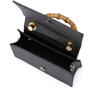 Olga Berg - BLACK HARLEY Bamboo Handle Bag - OB6493