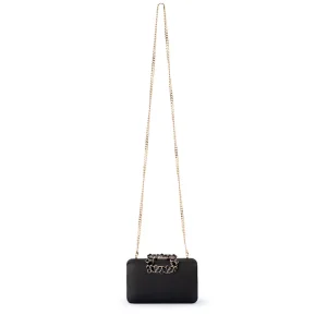 Olga Berg - BLACK MARGALIT Crystal Lock Clutch - OB2157