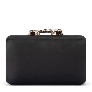 Olga Berg - BLACK MARGALIT Crystal Lock Clutch - OB2157