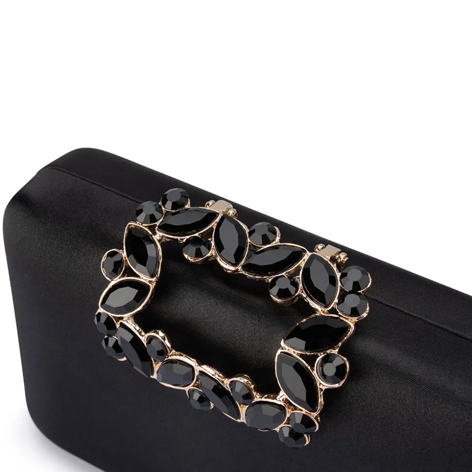 olga_berg__black_margalit_6.webp Olga Berg - BLACK MARGALIT Crystal Lock Clutch - OB2157