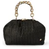 Olga Berg - Black VIVIAN Soft Gathered Clutch - OB6437