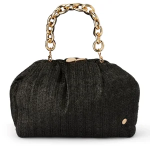 Olga Berg - Black VIVIAN Soft Gathered Clutch - OB6437