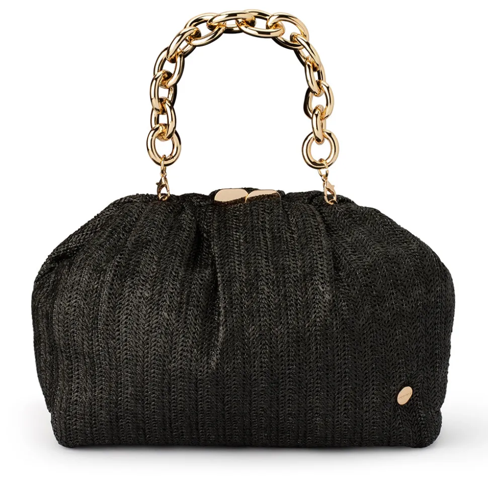 olga_berg__black_vivian_s_0.webp Olga Berg - Black VIVIAN Soft Gathered Clutch - OB6437