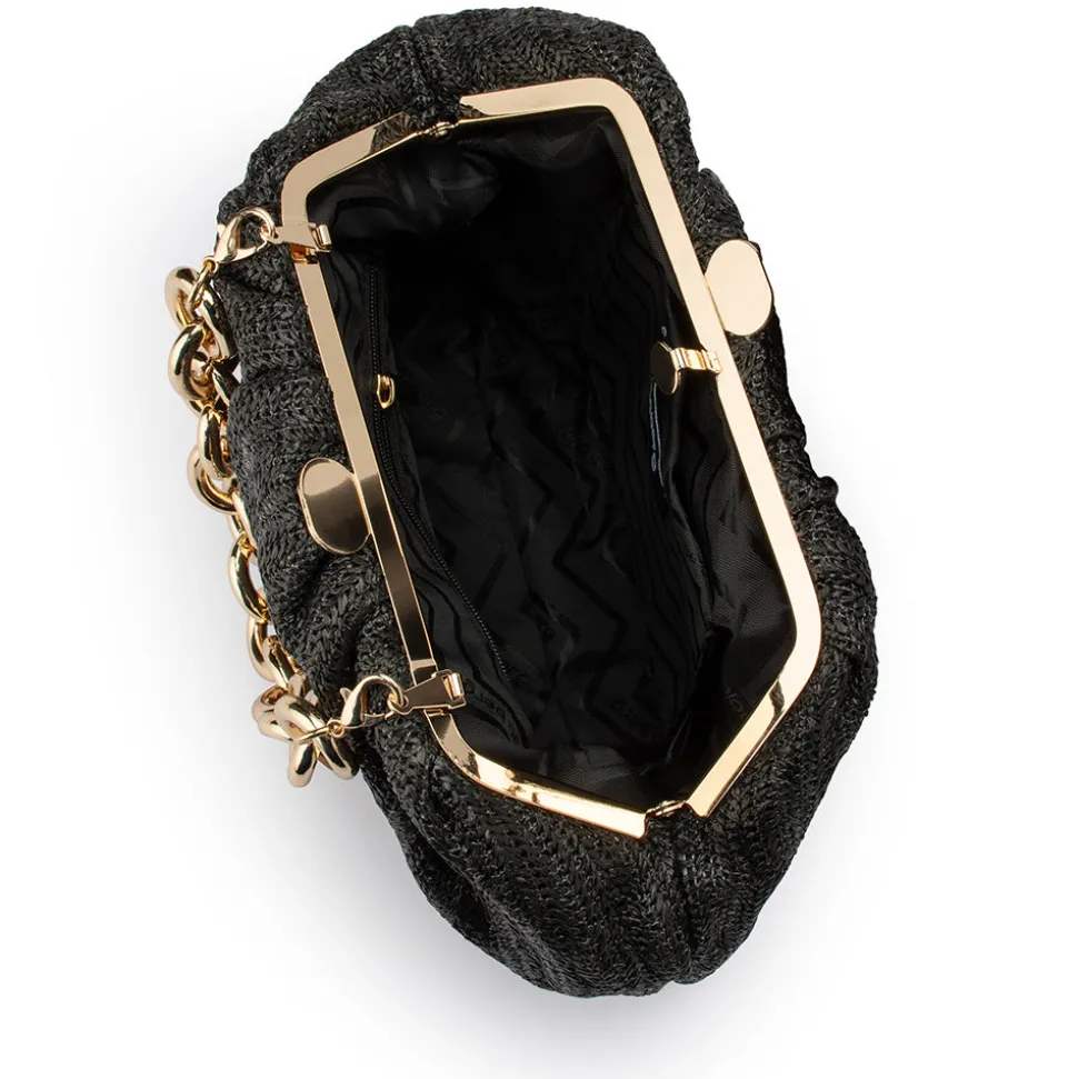olga_berg__black_vivian_s_2.webp Olga Berg - Black VIVIAN Soft Gathered Clutch - OB6437