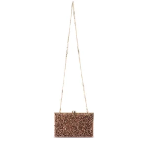 Olga Berg - Chocolate ASHA Hotfix Clutch - OB2152