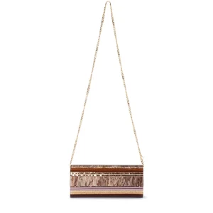 Olga Berg - CHOCOLATE CLARA Acrylic Clutch - OB2170