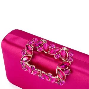 Olga Berg - FUCHSIA MARGALIT Crystal Lock Clutch - OB2157