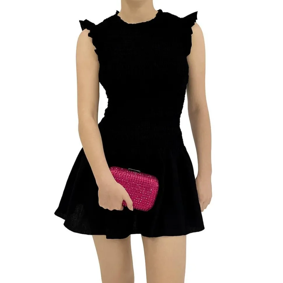 olga_berg__fucshia_cayden_1.webp Olga Berg - Fucshia CAYDENCE Hotfix Clutch OB2060