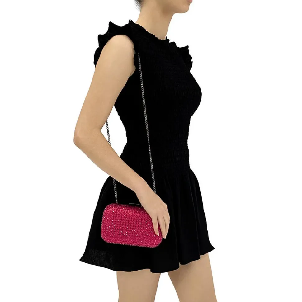 olga_berg__fucshia_cayden_2.webp Olga Berg - Fucshia CAYDENCE Hotfix Clutch OB2060