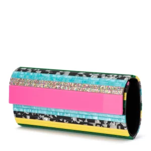 Olga Berg - MULTI CLARA Acrylic Clutch - OB2170