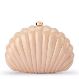 Olga Berg - NATURAL PAULY Shell Clutch - OB6502