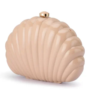 Olga Berg - NATURAL PAULY Shell Clutch - OB6502
